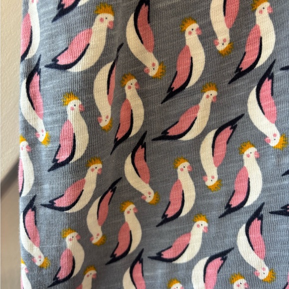 Boden Cockatoo Novelty Print Short Sleeve Dress Cotton Spring Summer Resort 4R - Picture 5 of 11